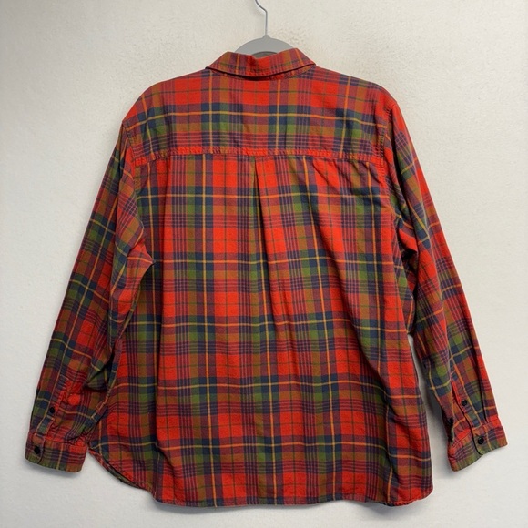 REI Red Flannel Cotton Button Down Shirt 2XL mens - Picture 2 of 5